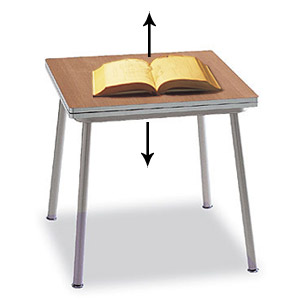 Free body diagram of a book lying on a table