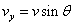 v sub y = v sine of theta