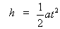 s = vt + 1/2 at^2